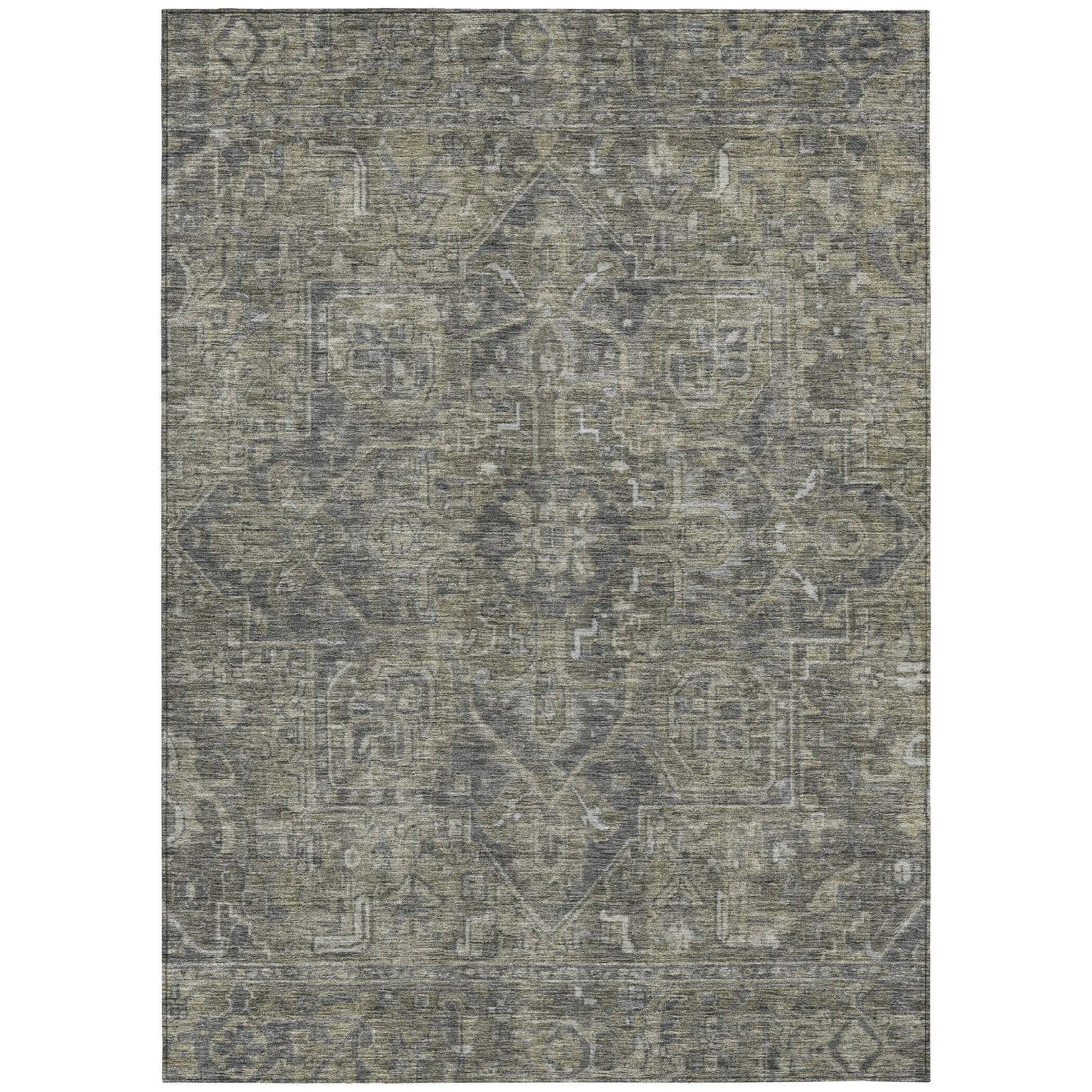 Machine Washable Indoor/ Outdoor Traditional Persian Chantille Rug
