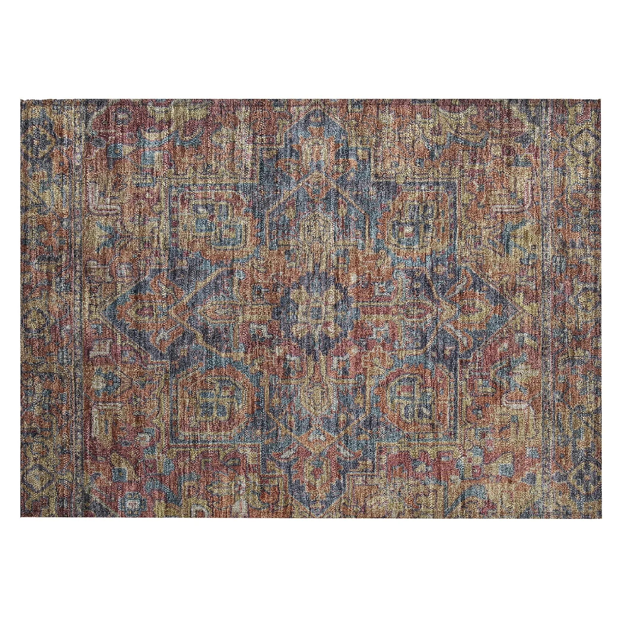 Machine Washable Indoor/ Outdoor Traditional Persian Chantille Rug