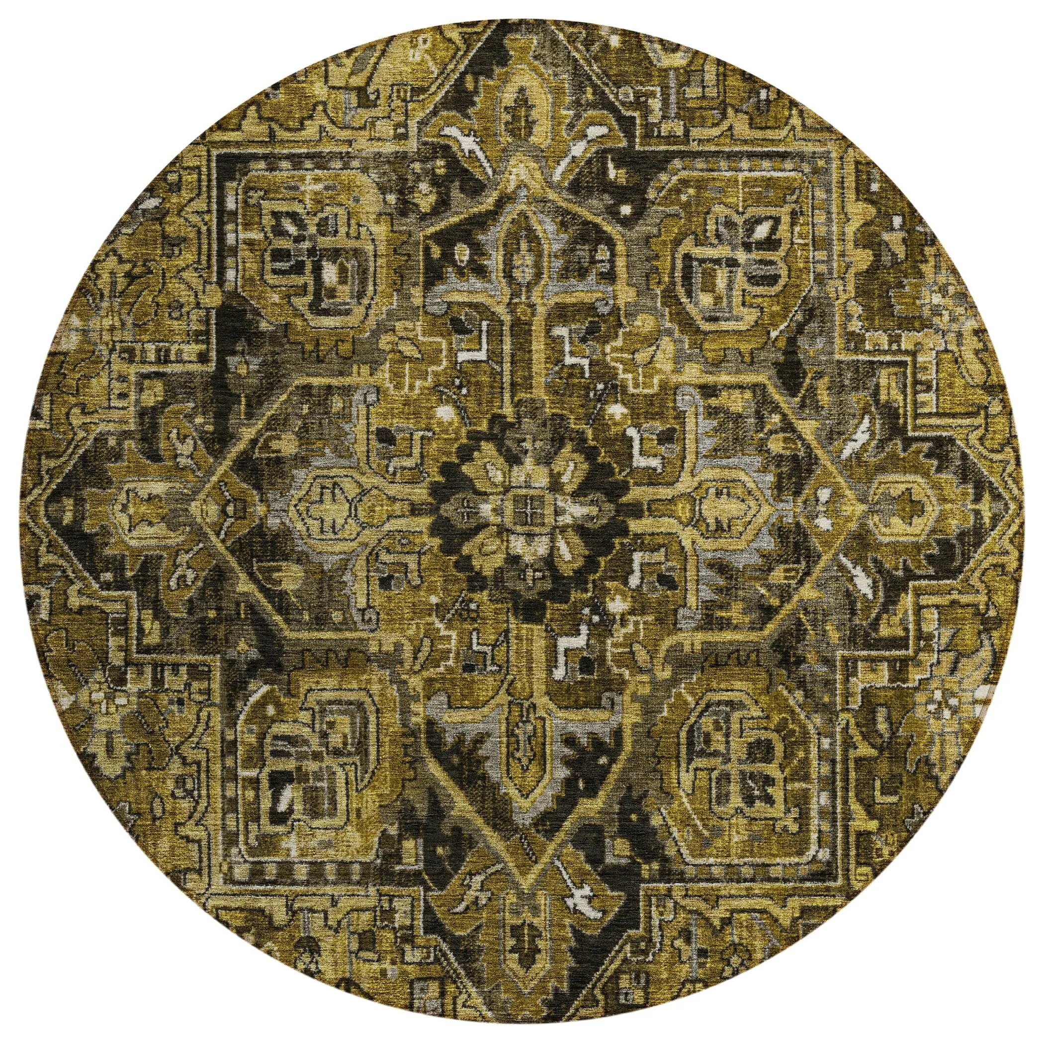 Machine Washable Indoor/ Outdoor Traditional Persian Chantille Rug