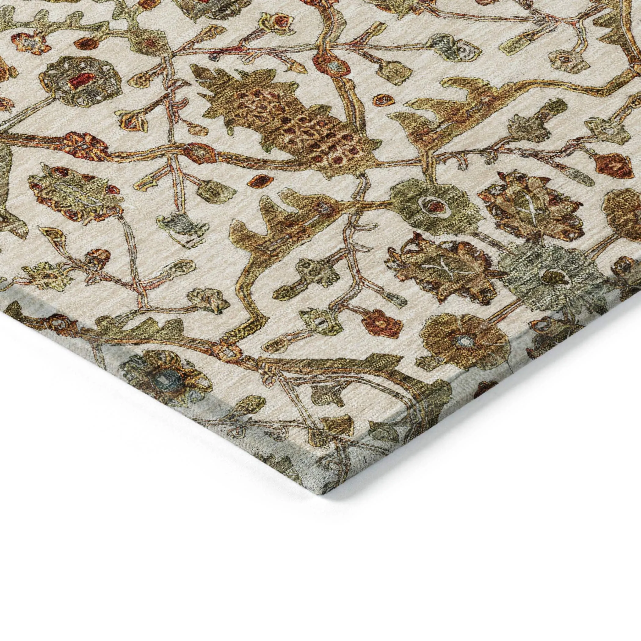 Machine Washable Indoor/ Outdoor Traditional Persian Chantille Rug