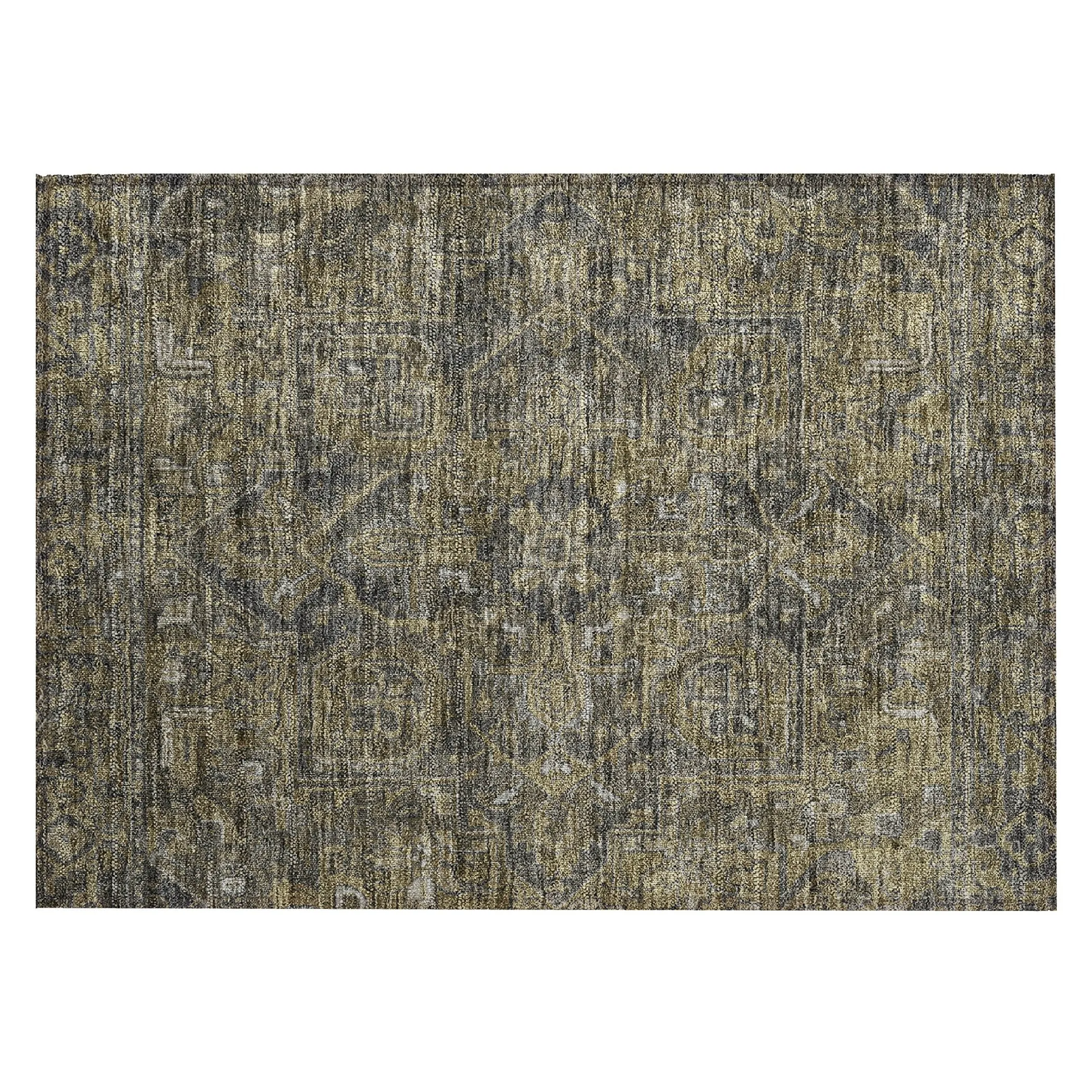 Machine Washable Indoor/ Outdoor Traditional Persian Chantille Rug