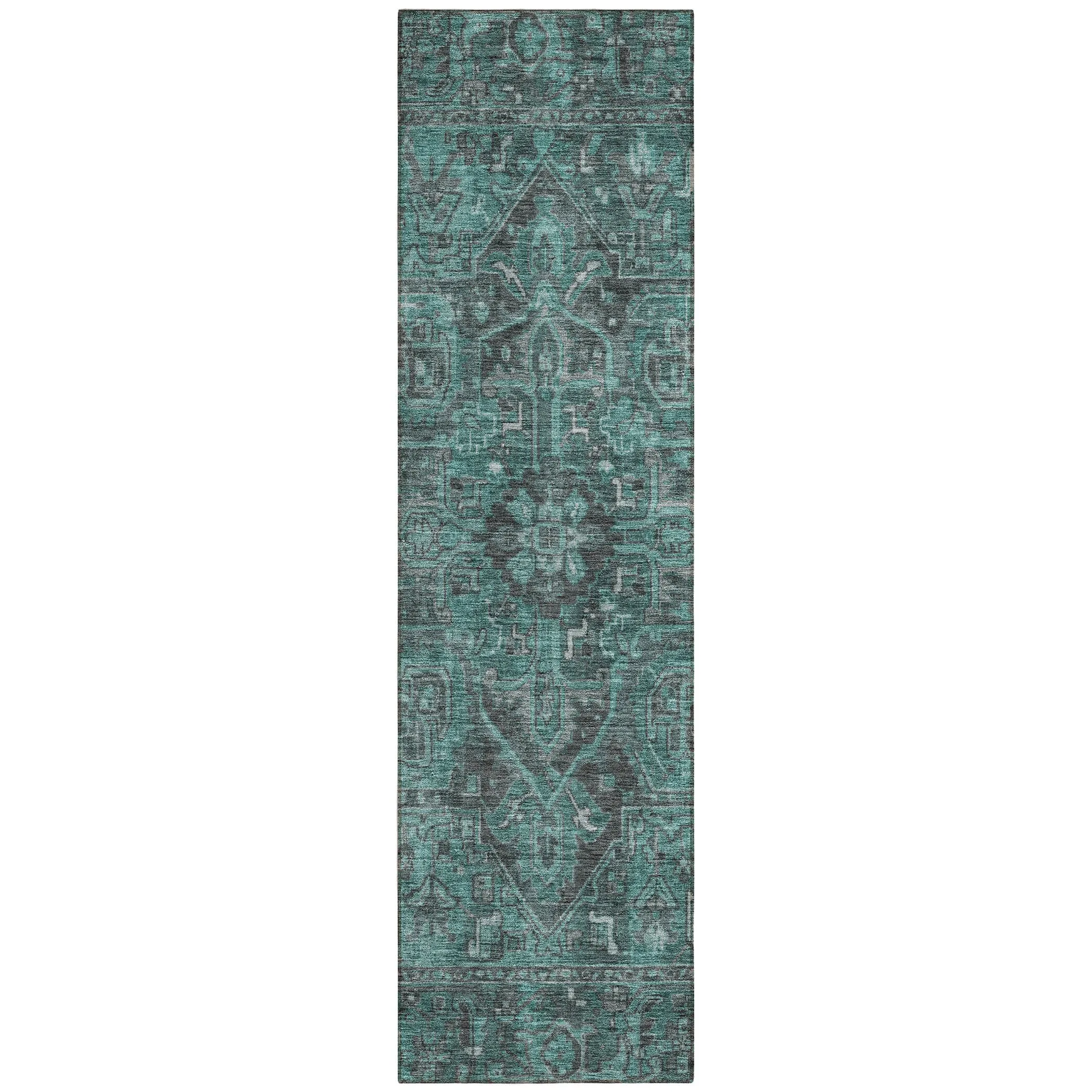 Machine Washable Indoor/ Outdoor Traditional Persian Chantille Rug