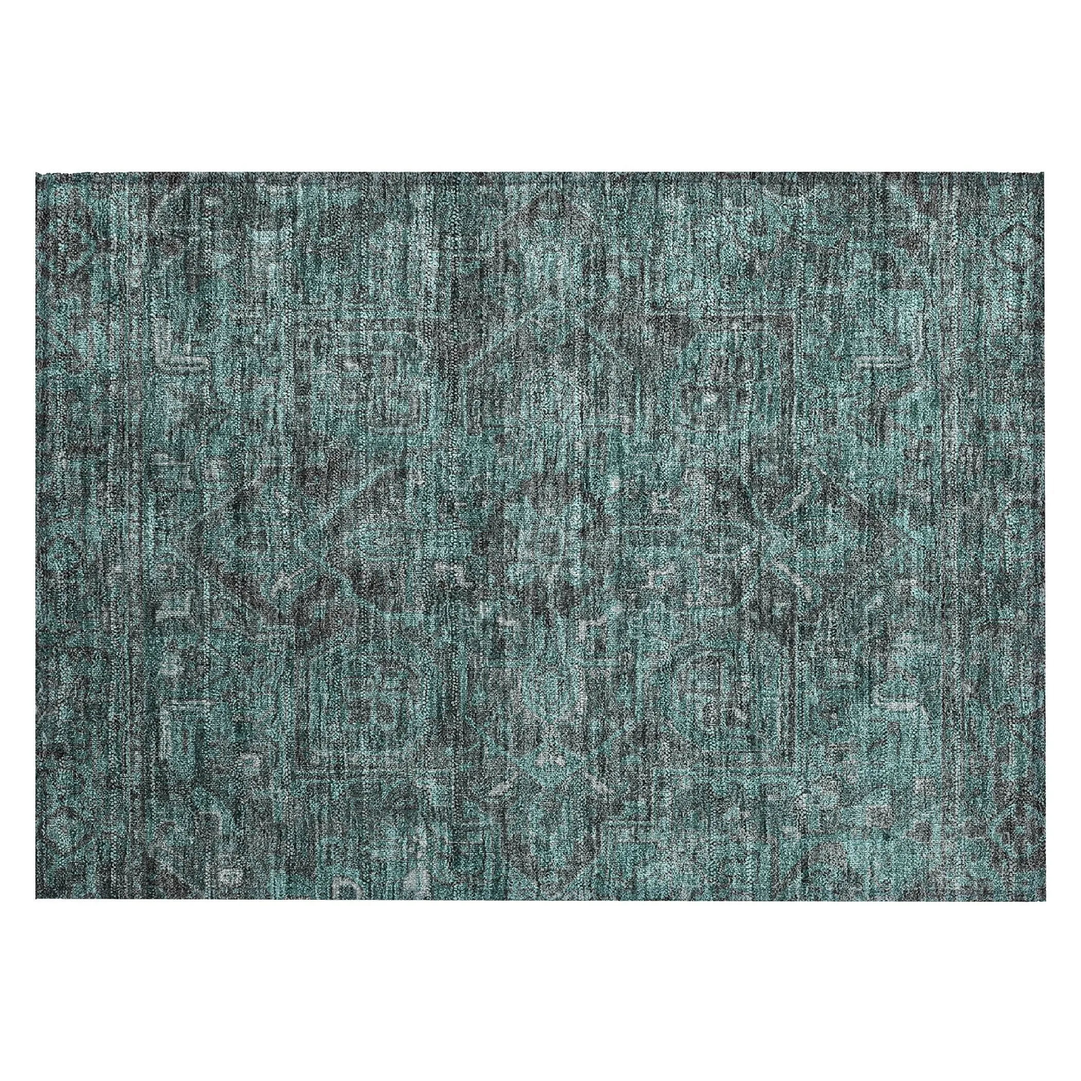 Machine Washable Indoor/ Outdoor Traditional Persian Chantille Rug