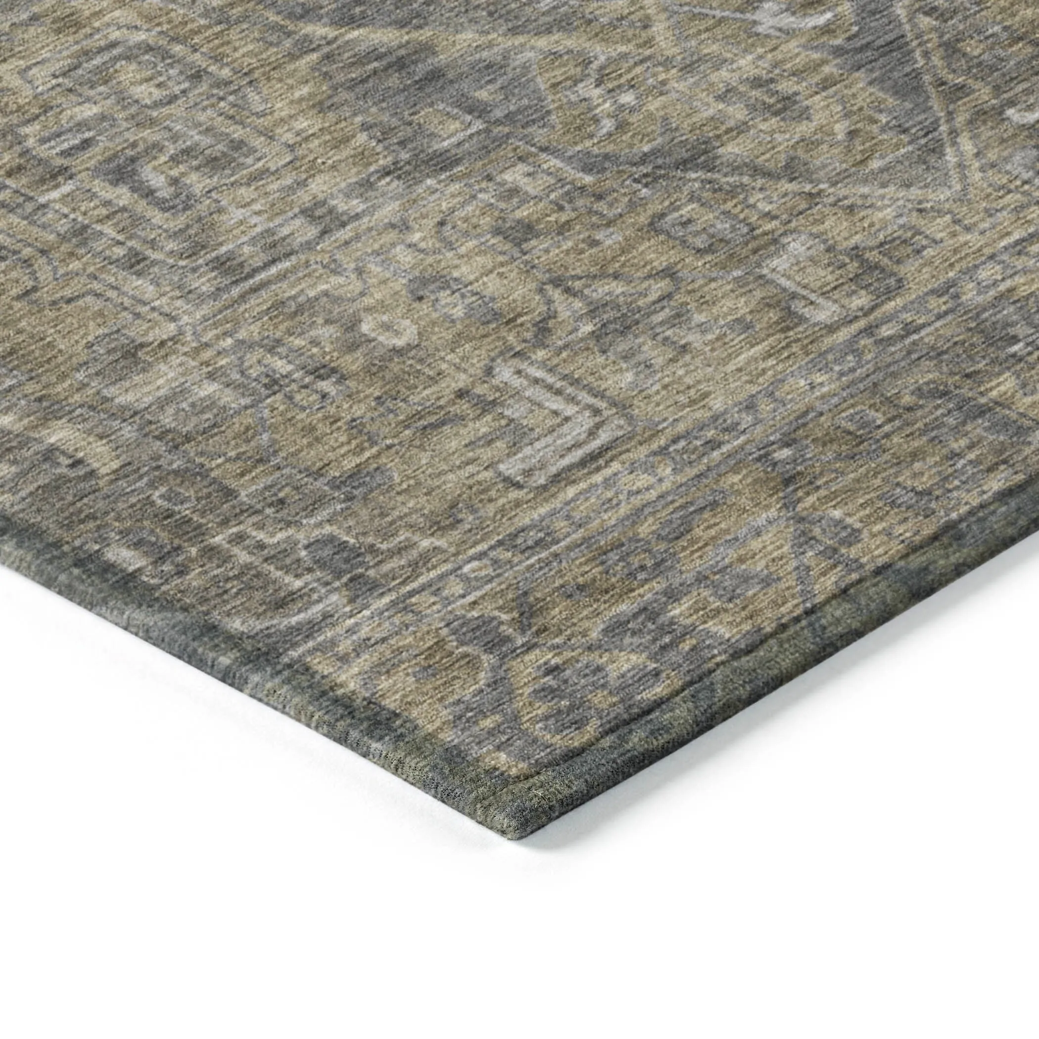 Machine Washable Indoor/ Outdoor Traditional Persian Chantille Rug