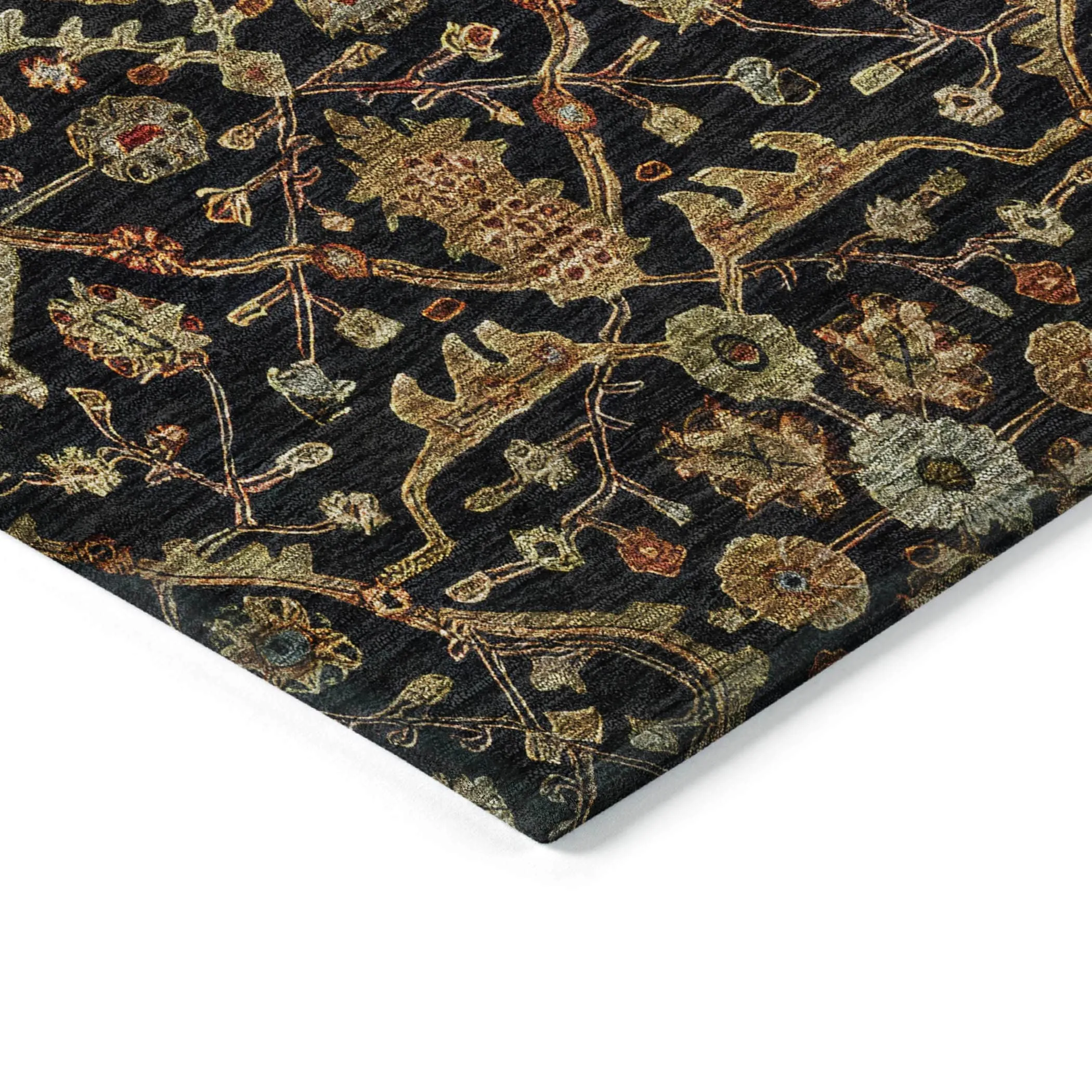 Machine Washable Indoor/ Outdoor Traditional Persian Chantille Rug