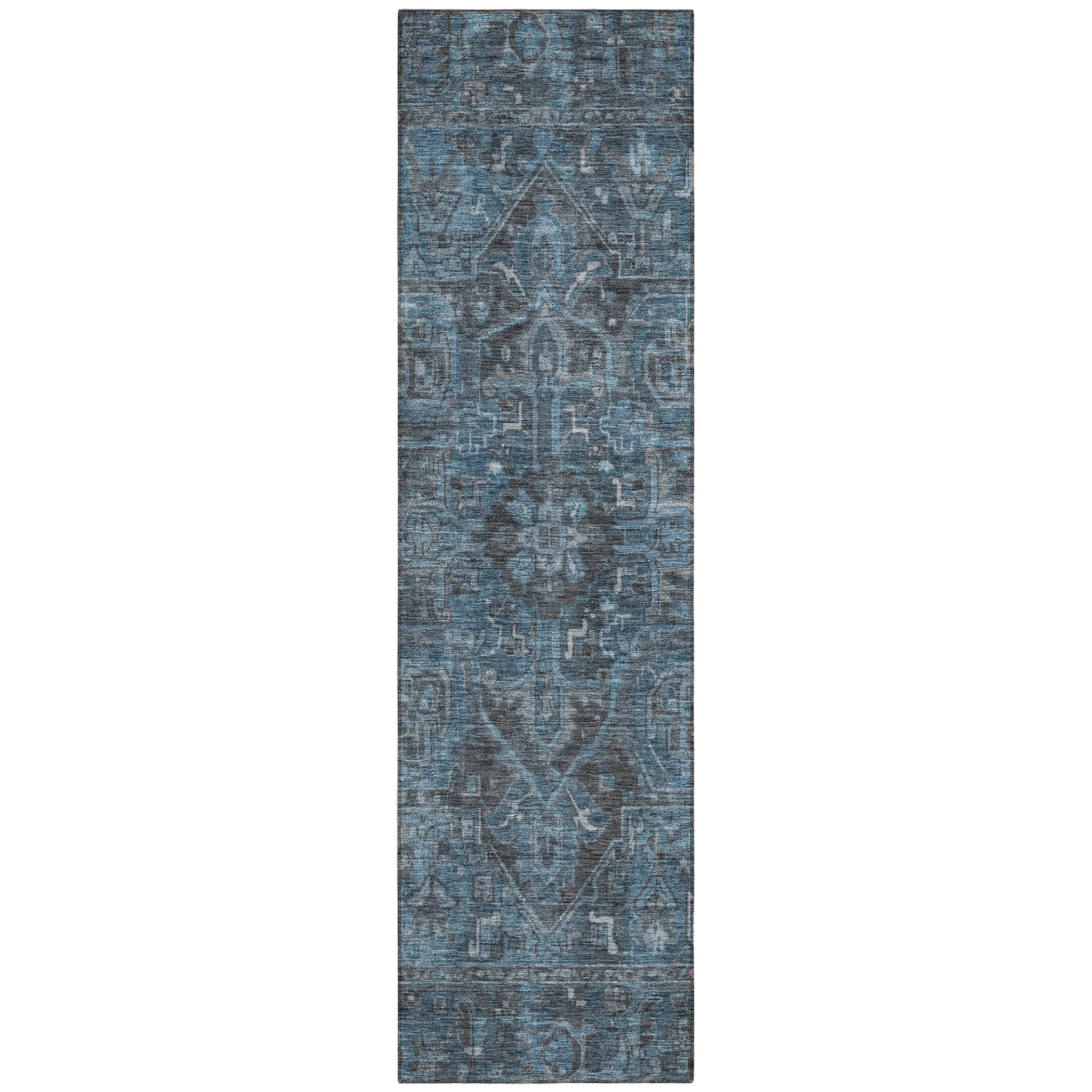 Machine Washable Indoor/ Outdoor Traditional Persian Chantille Rug