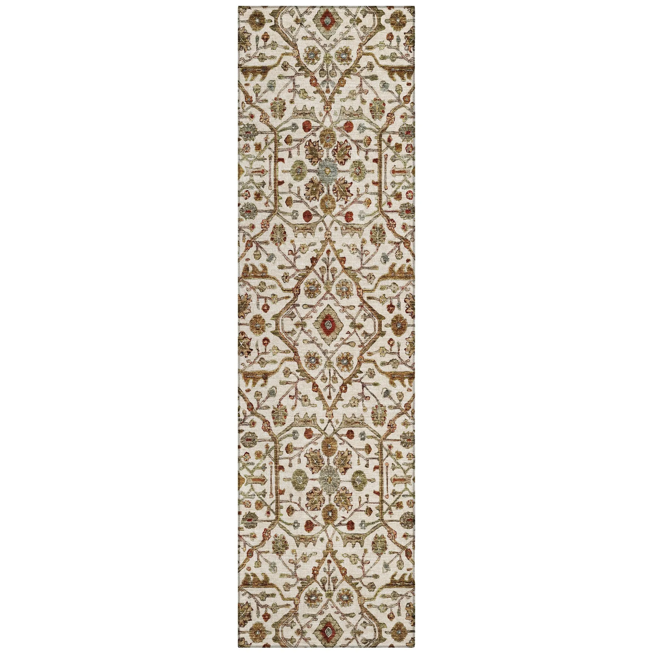 Machine Washable Indoor/ Outdoor Traditional Persian Chantille Rug