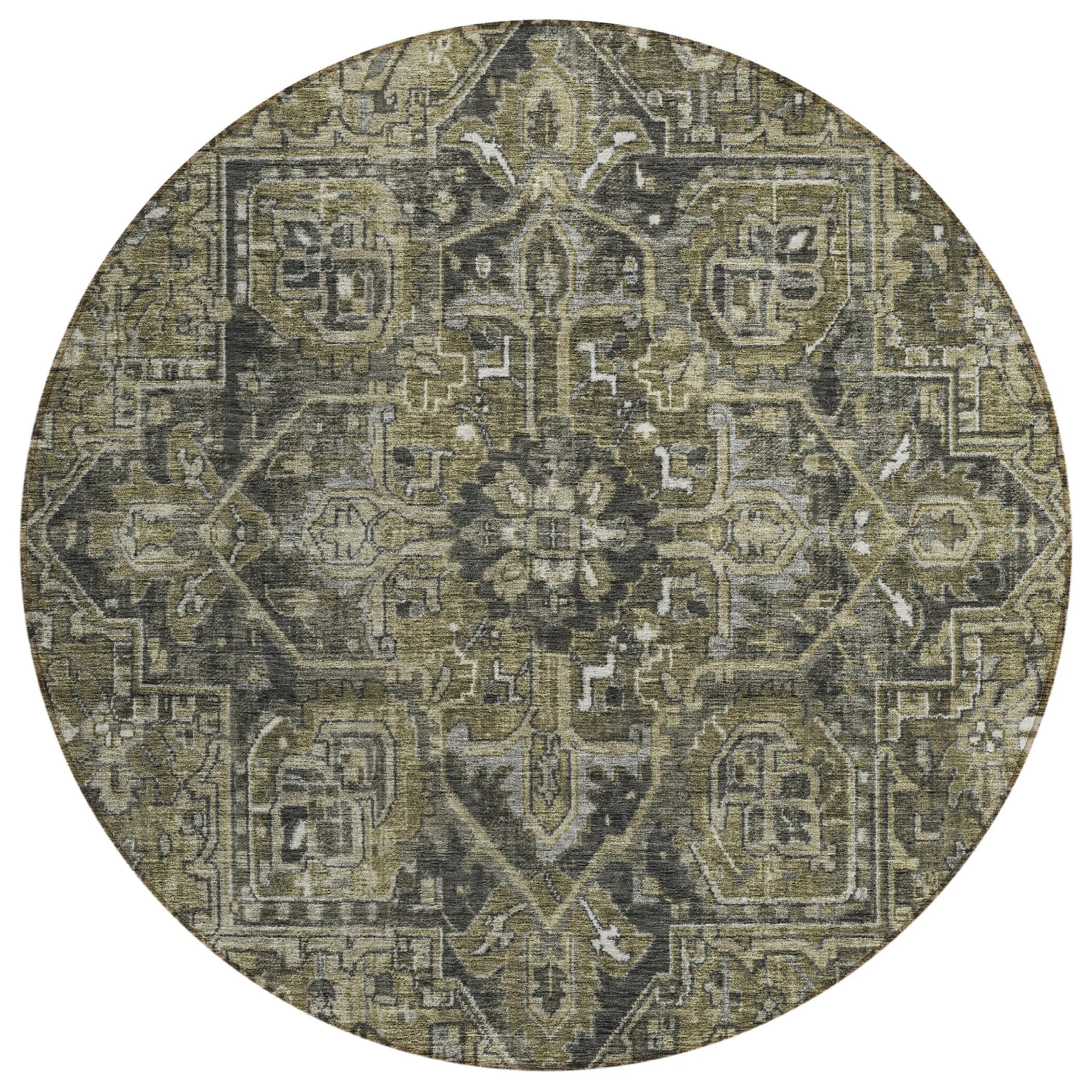 Machine Washable Indoor/ Outdoor Traditional Persian Chantille Rug