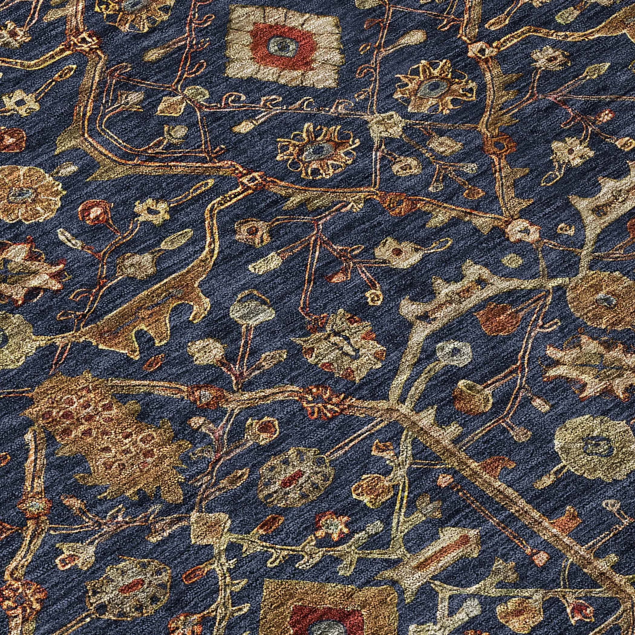 Machine Washable Indoor/ Outdoor Traditional Persian Chantille Rug
