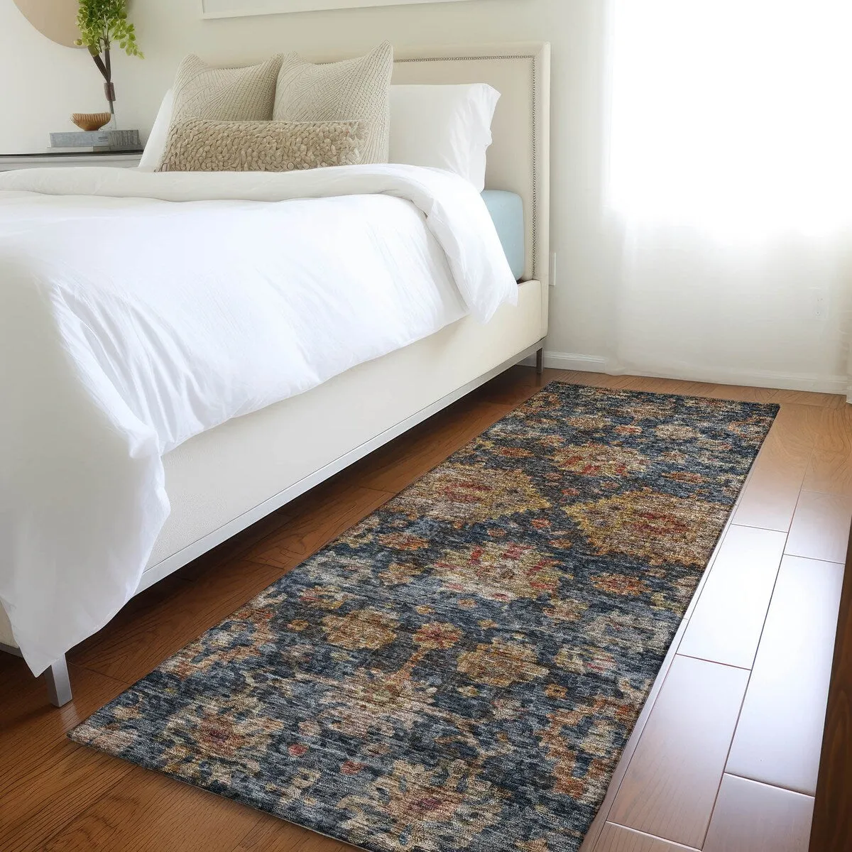 Machine Washable Indoor/ Outdoor Vintage Persian Chantille Rug