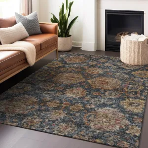 Machine Washable Indoor/ Outdoor Vintage Persian Chantille Rug