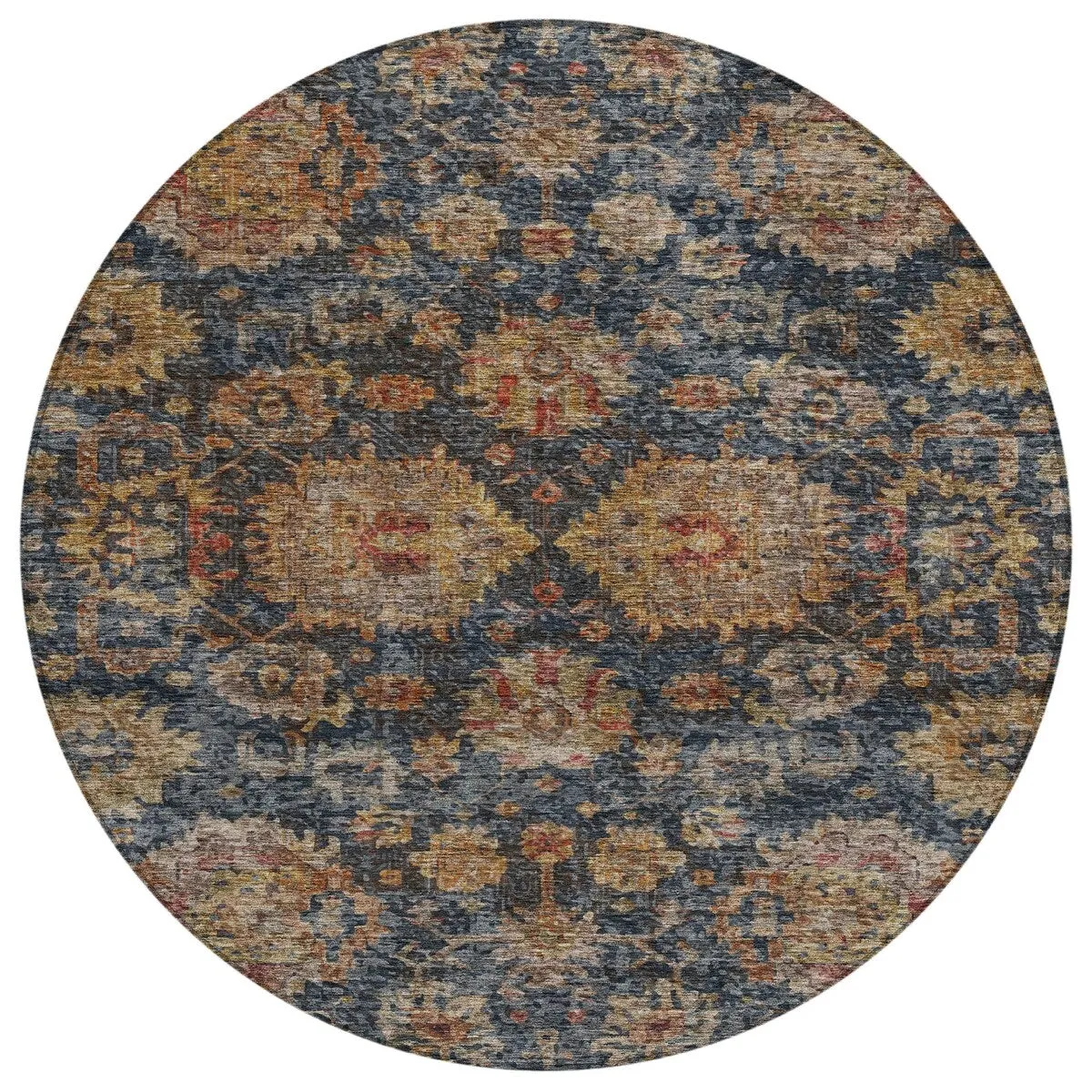 Machine Washable Indoor/ Outdoor Vintage Persian Chantille Rug