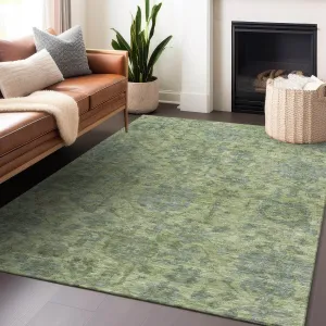 Machine Washable Indoor/ Outdoor Vintage Traditional Chantille Rug