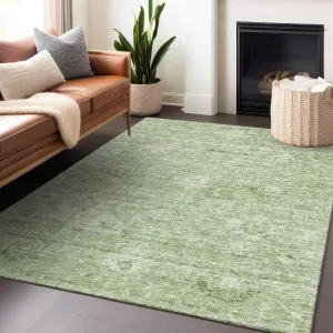 Machine Washable Indoor/ Outdoor Vintage Traditional Chantille Rug