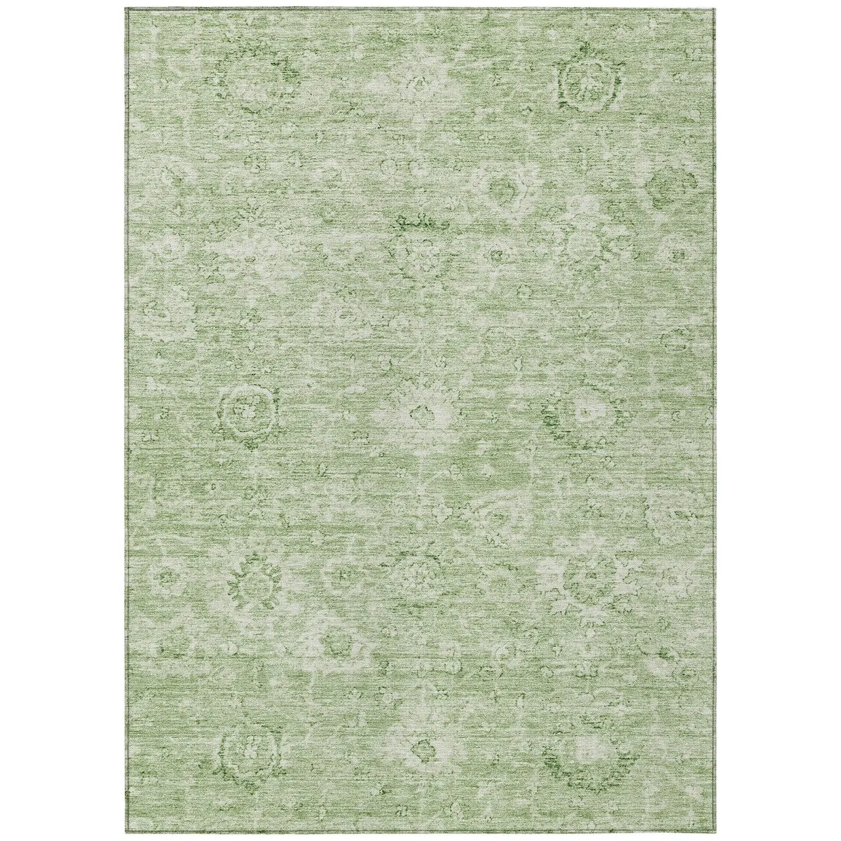 Machine Washable Indoor/ Outdoor Vintage Traditional Chantille Rug