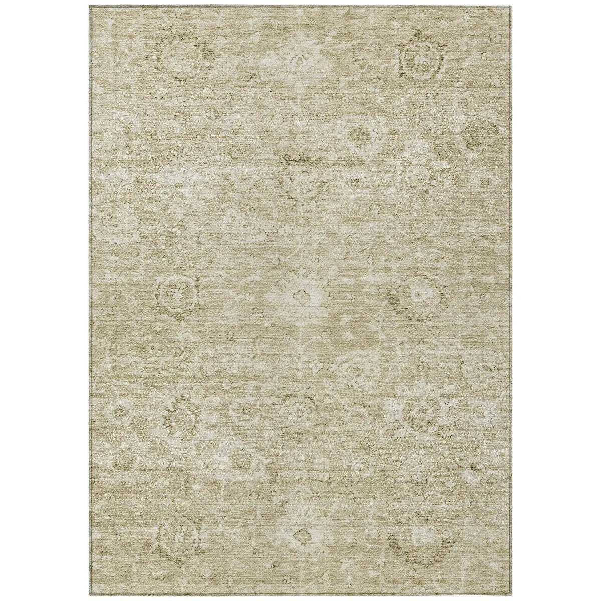Machine Washable Indoor/ Outdoor Vintage Traditional Chantille Rug