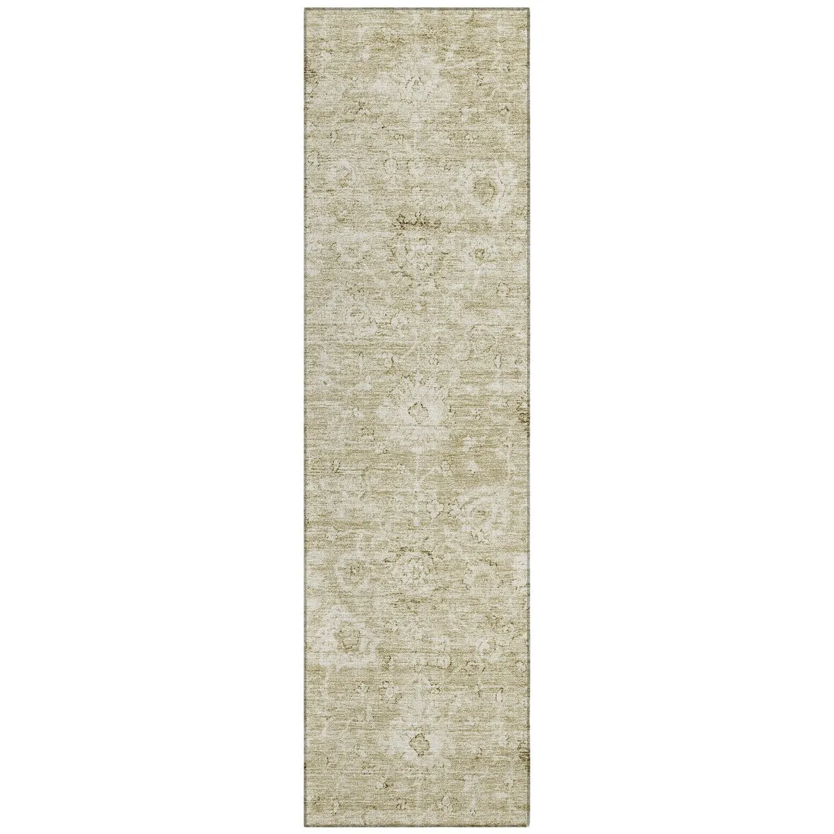 Machine Washable Indoor/ Outdoor Vintage Traditional Chantille Rug