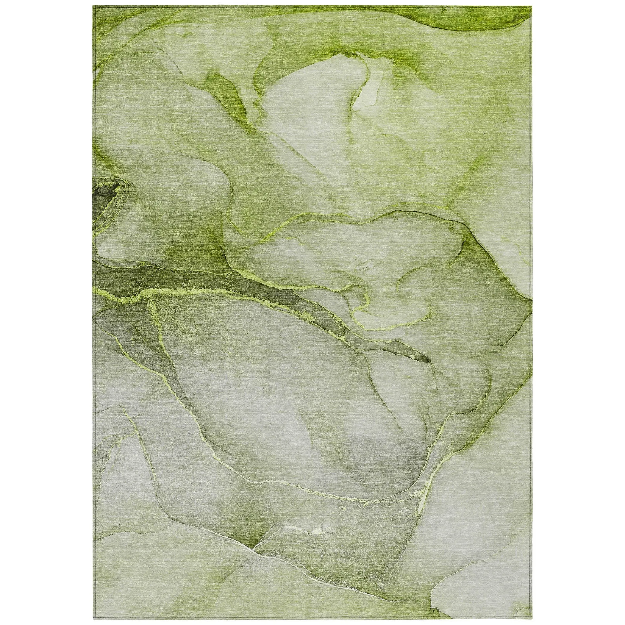 Machine Washable Indoor/ Outdoor Watercolor Chantille Rug