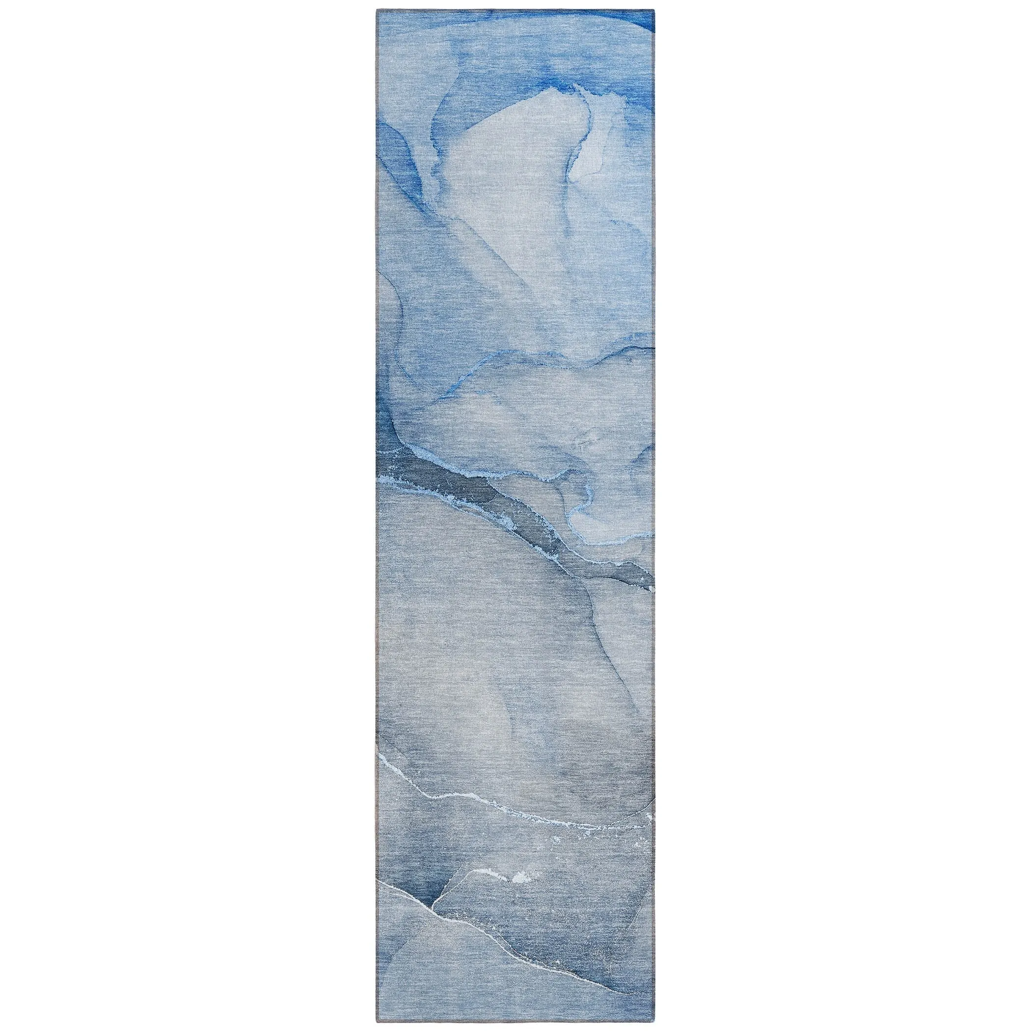 Machine Washable Indoor/ Outdoor Watercolor Chantille Rug