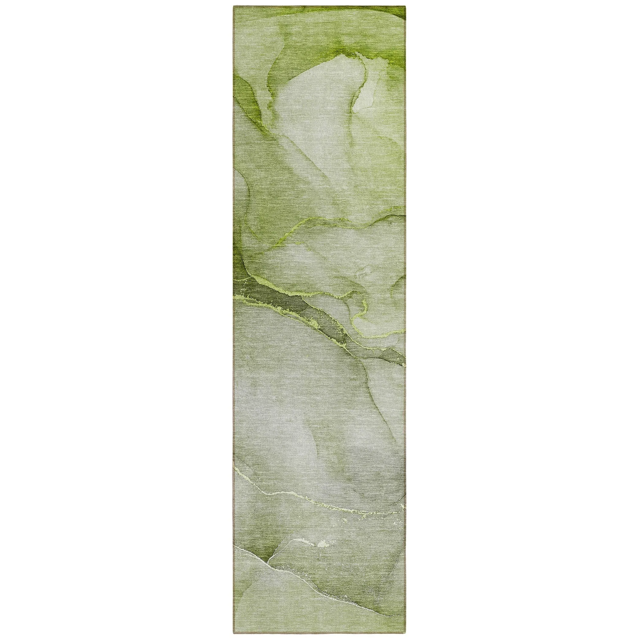 Machine Washable Indoor/ Outdoor Watercolor Chantille Rug