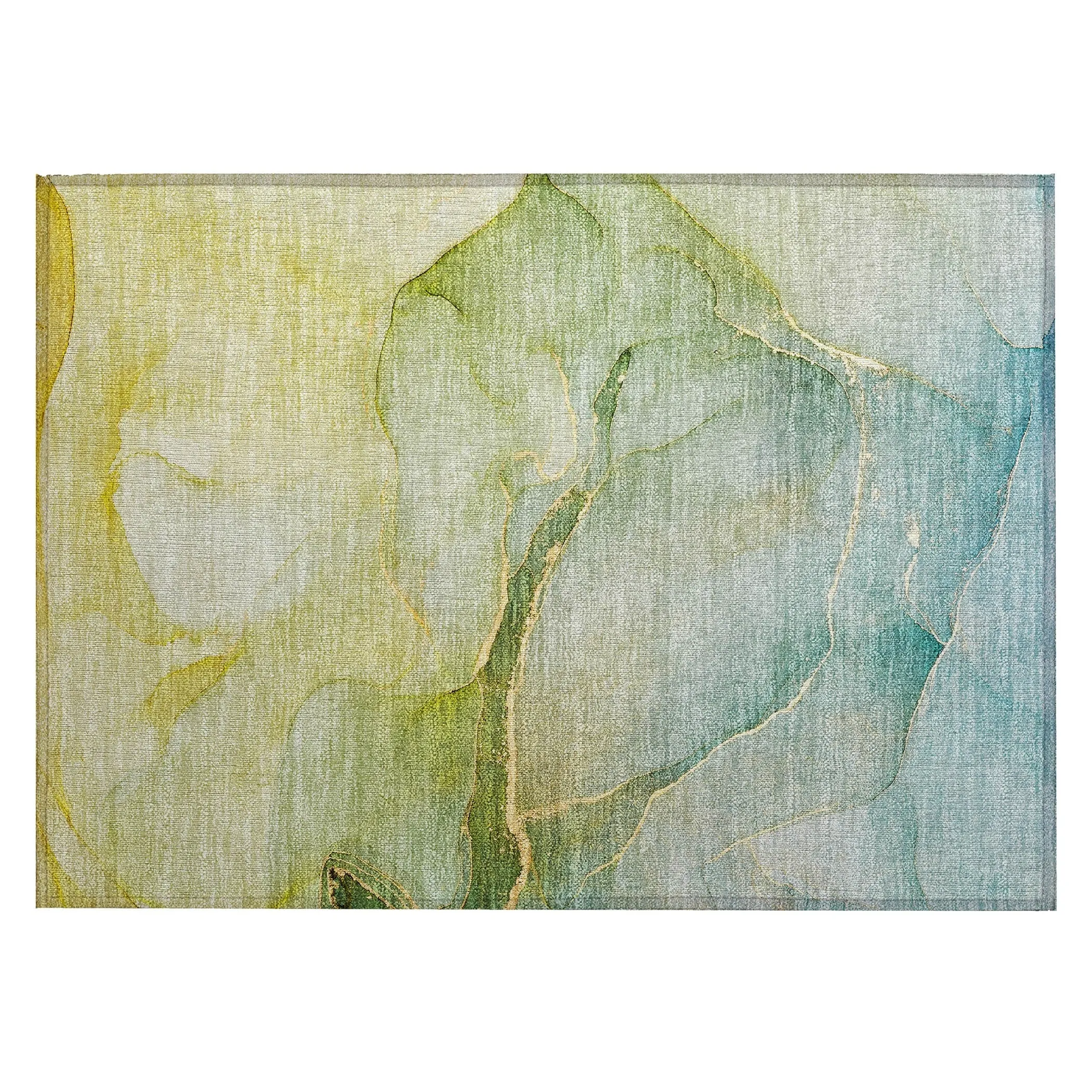 Machine Washable Indoor/ Outdoor Watercolor Chantille Rug