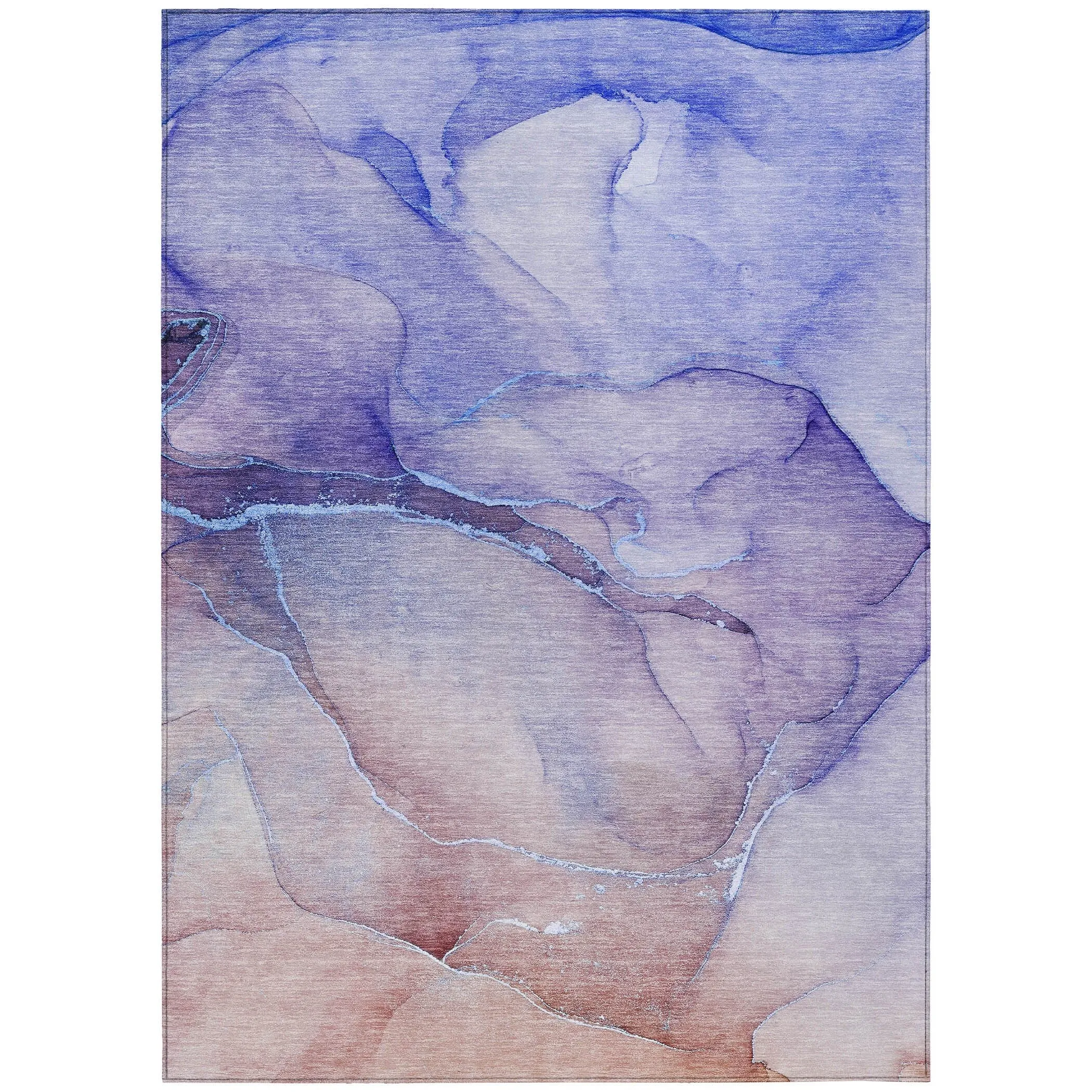 Machine Washable Indoor/ Outdoor Watercolor Chantille Rug