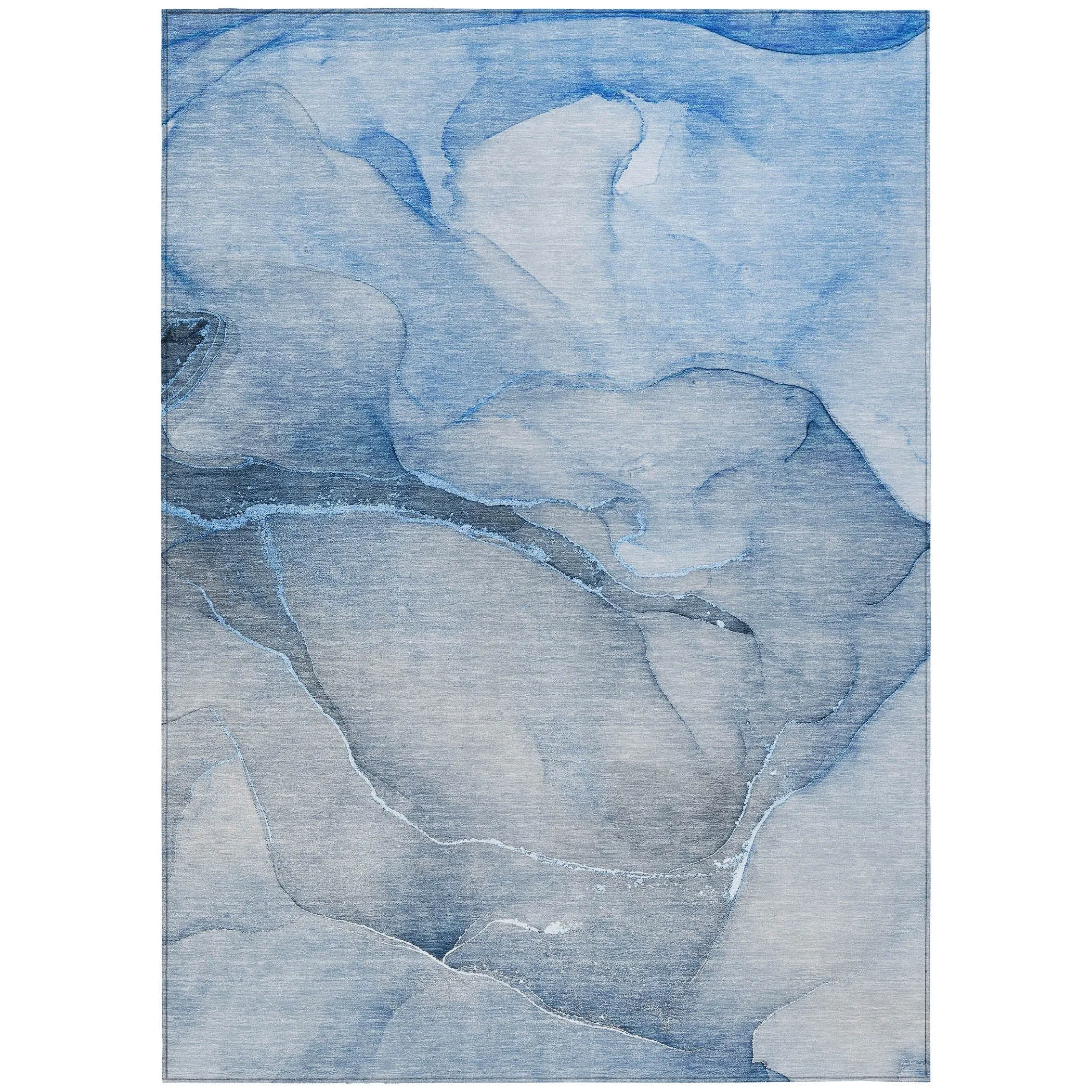 Machine Washable Indoor/ Outdoor Watercolor Chantille Rug