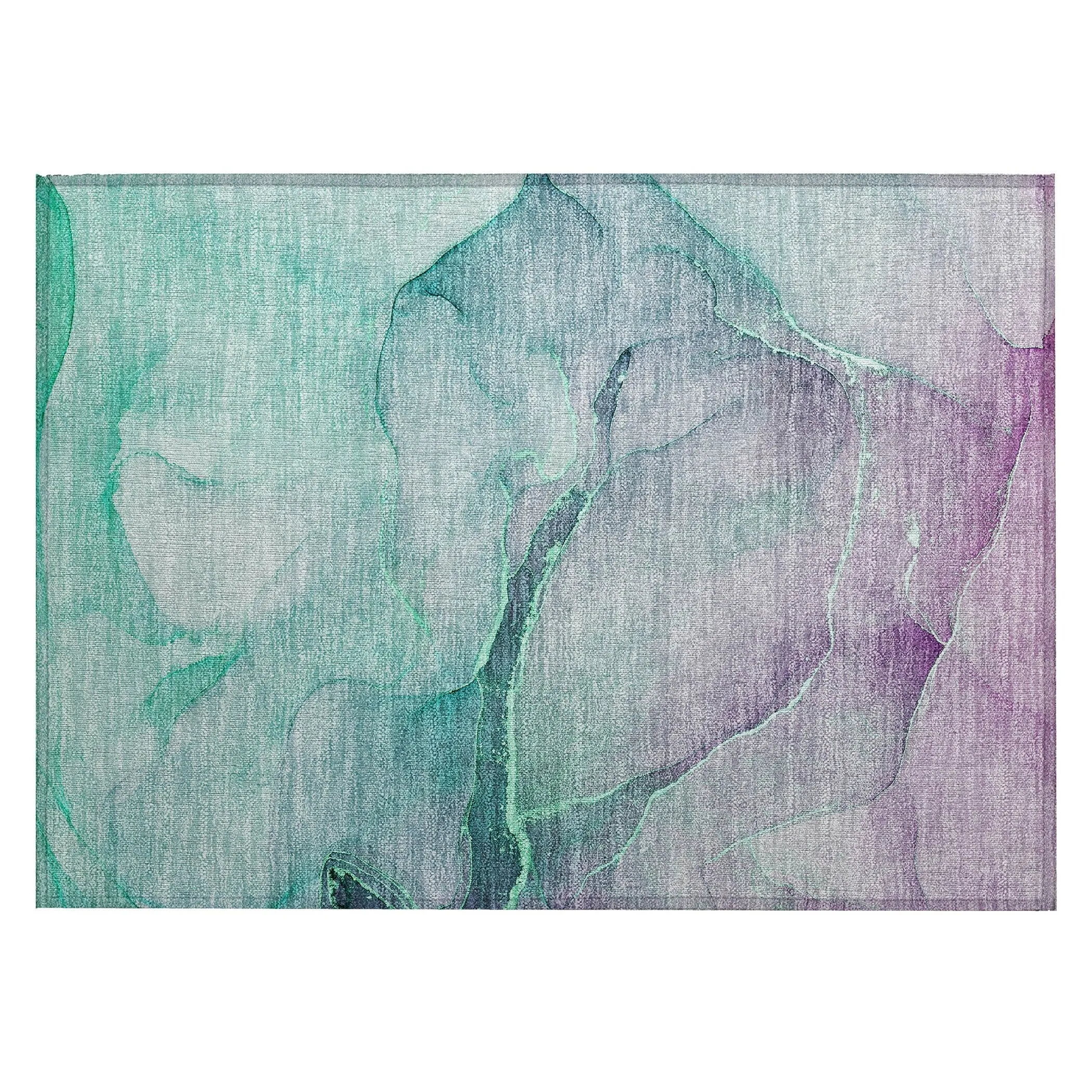 Machine Washable Indoor/ Outdoor Watercolor Chantille Rug