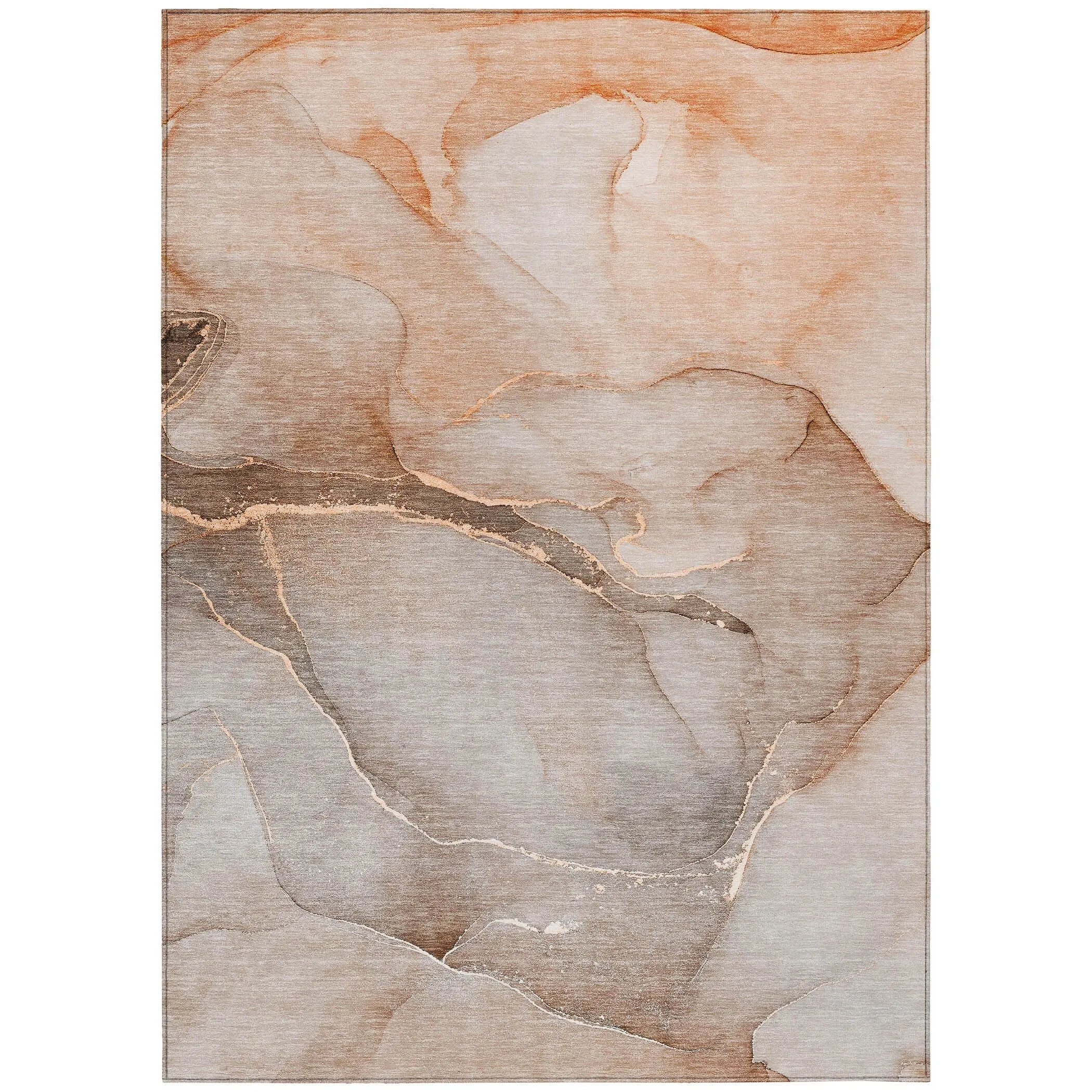 Machine Washable Indoor/ Outdoor Watercolor Chantille Rug