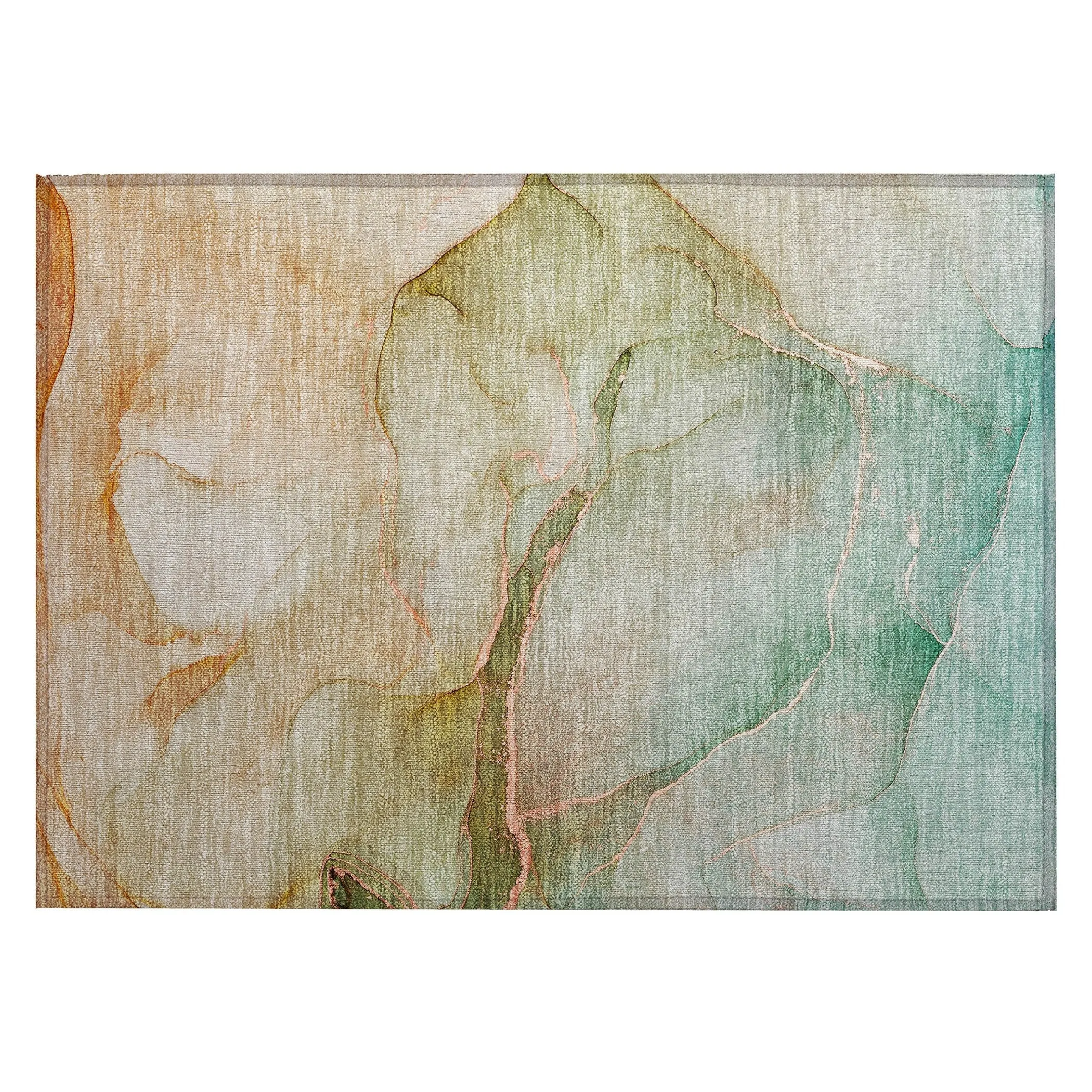 Machine Washable Indoor/ Outdoor Watercolor Chantille Rug
