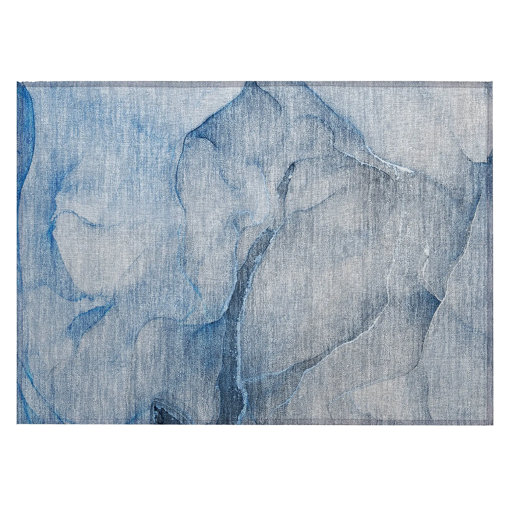 Machine Washable Indoor/ Outdoor Watercolor Chantille Rug