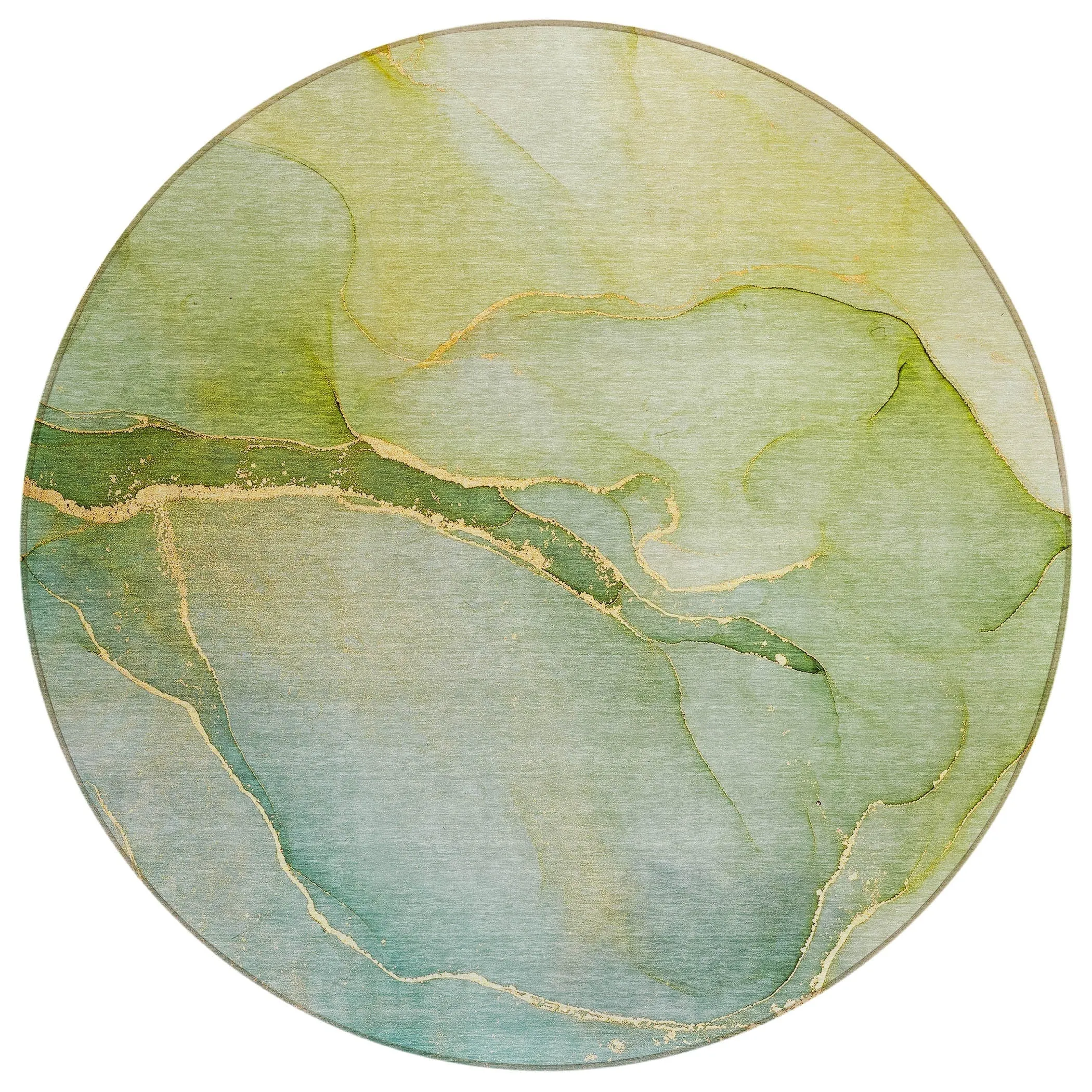 Machine Washable Indoor/ Outdoor Watercolor Chantille Rug