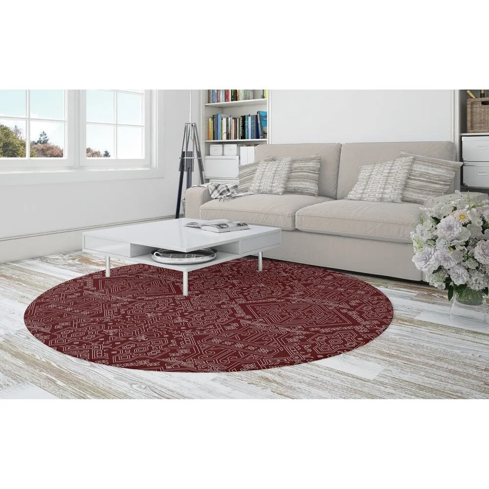 MAMLUK BURGUNDY Area Rug by Kavka Designs