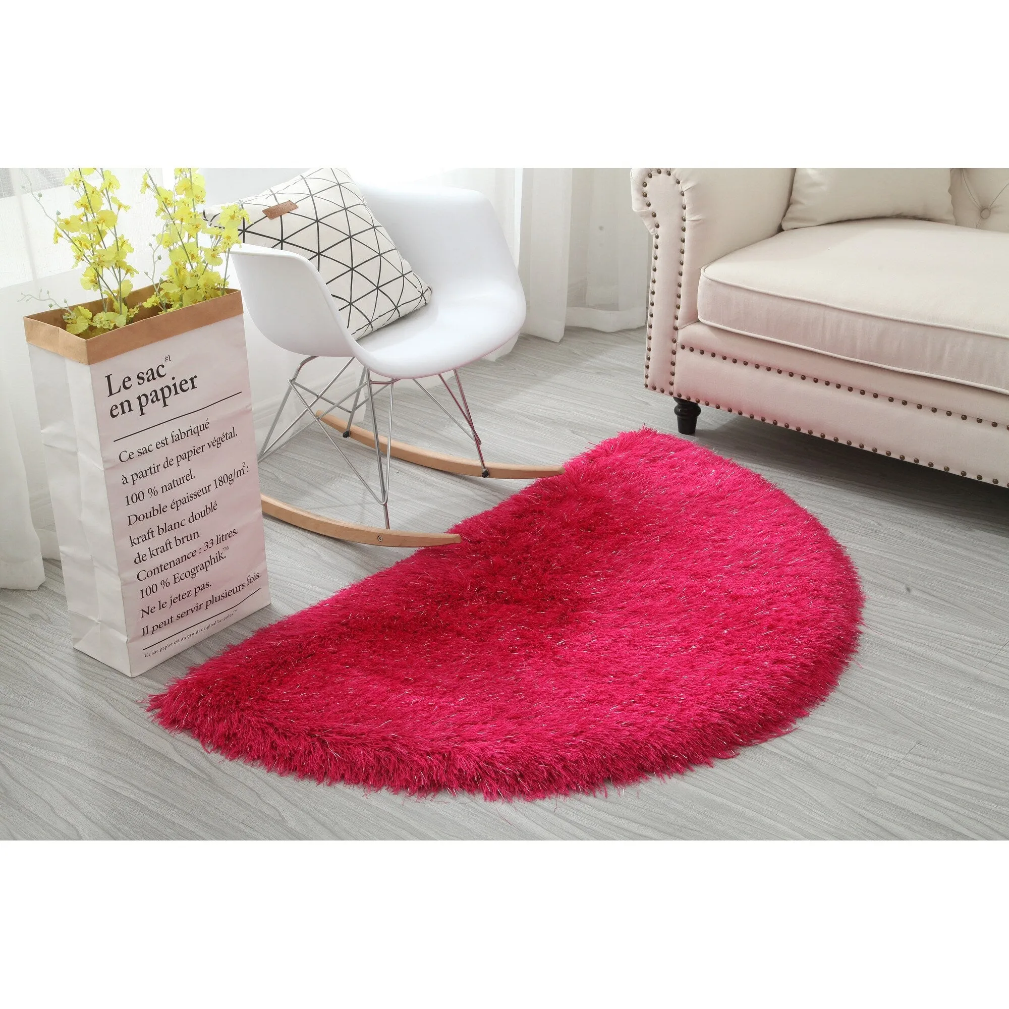 Manhattan Polyester Half Moon Area Rug. 2.5' x 4.5' - 2'5'' X 4'5''