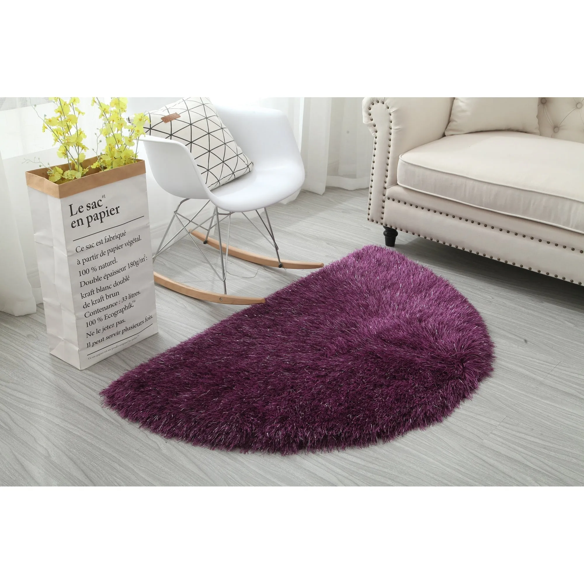 Manhattan Polyester Half Moon Area Rug. 2.5' x 4.5' - 2'5'' X 4'5''