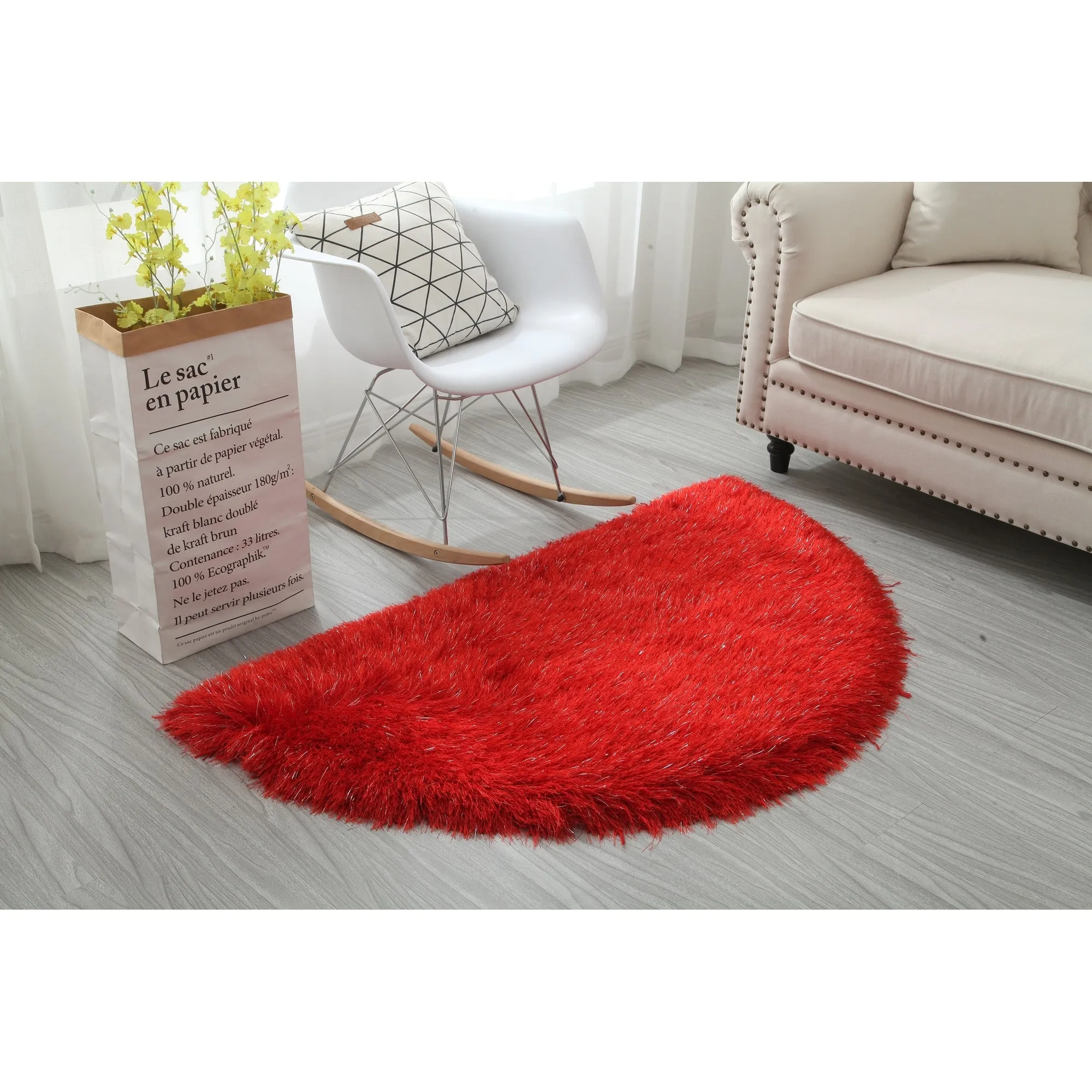 Manhattan Polyester Half Moon Area Rug. 2.5' x 4.5' - 2'5'' X 4'5''