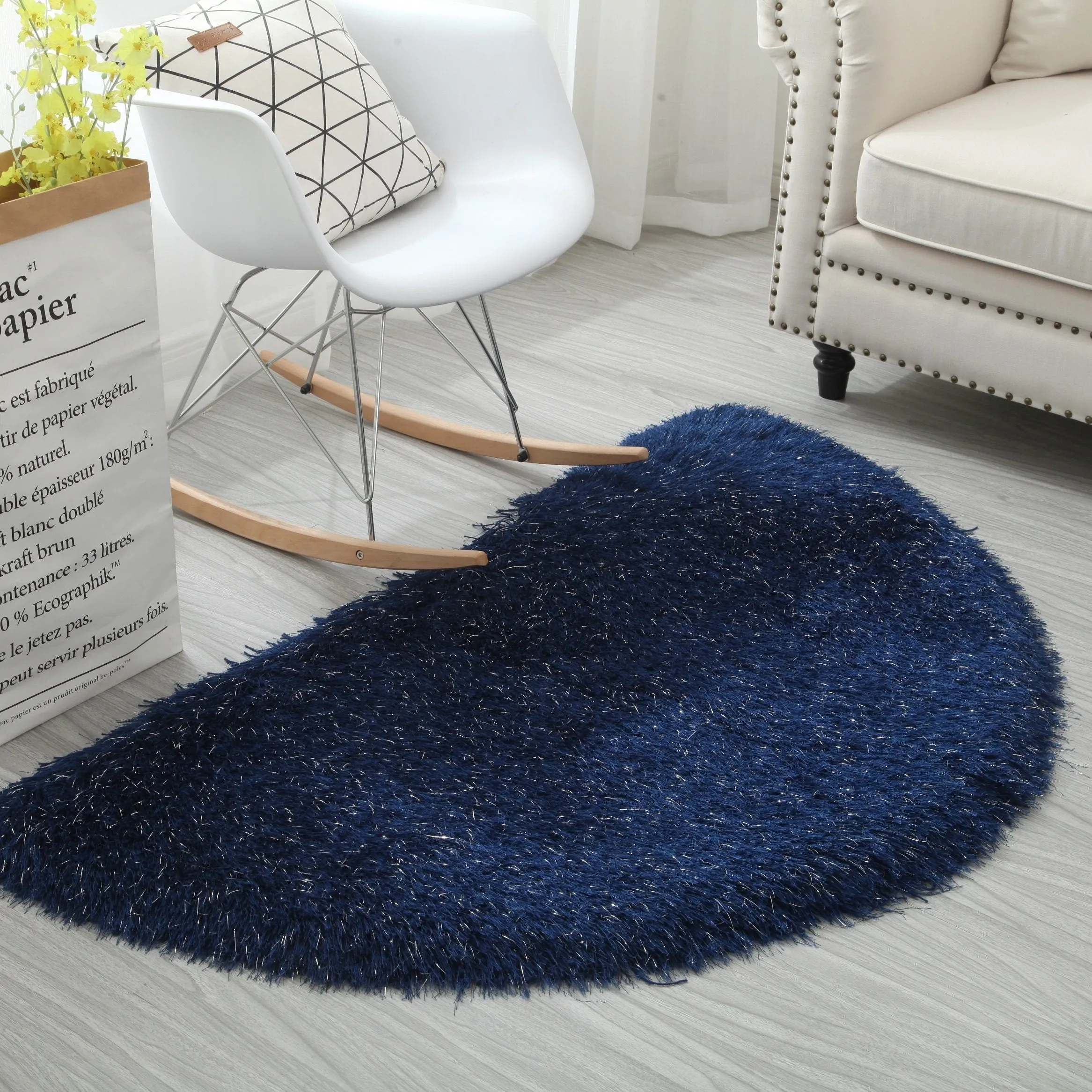 Manhattan Polyester Half Moon Area Rug. 2.5' x 4.5' - 2'5'' X 4'5''