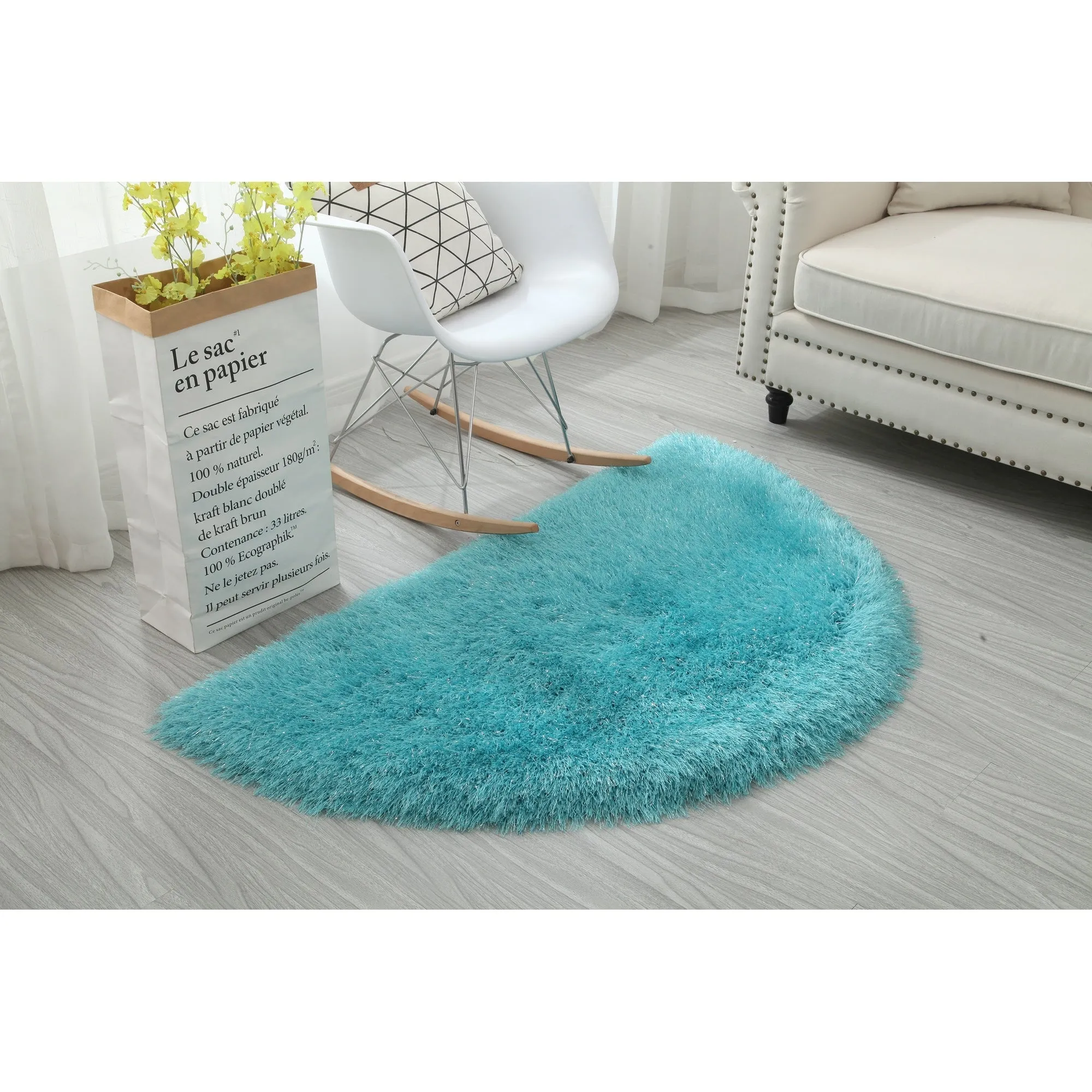 Manhattan Polyester Half Moon Area Rug. 2.5' x 4.5' - 2'5'' X 4'5''