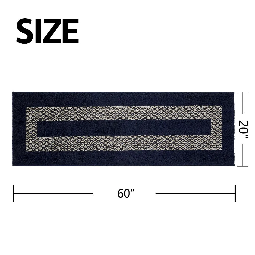Marina Decoration Decor Non-Slip Rubber Back Runner Carpet Floor Area Rug Indoor Accent Decorative Mat. Diamond Design