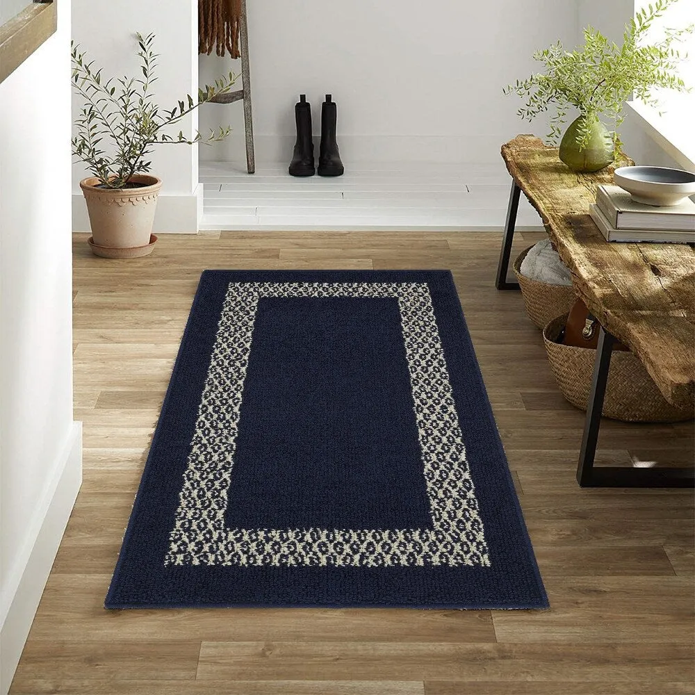Marina Decoration Decor Non-Slip Rubber Back Runner Carpet Floor Area Rug Indoor Accent Decorative Mat. Diamond Design