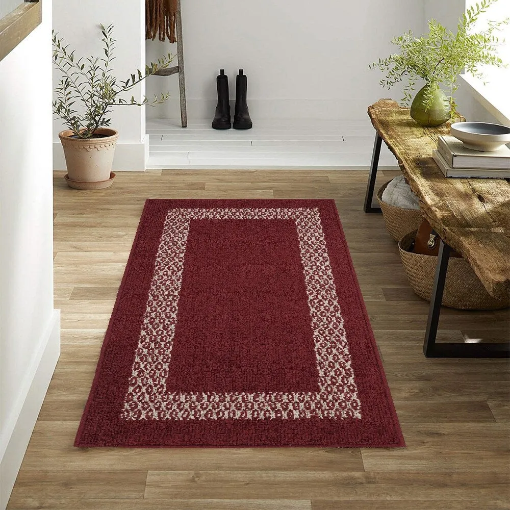Marina Decoration Decor Non-Slip Rubber Back Runner Carpet Floor Area Rug Indoor Accent Decorative Mat. Diamond Design