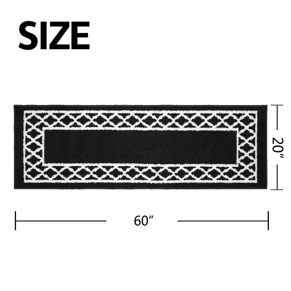 Marina Decoration Decor Non-Slip Rubber Back Runner Carpet Floor Area Rug Indoor Accent Decorative Mat. Moroccan Trellis Design