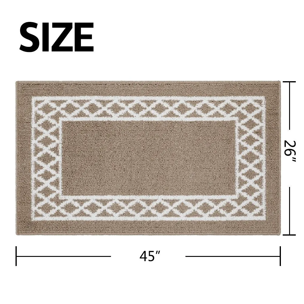 Marina Decoration Decor Non-Slip Rubber Back Runner Carpet Floor Area Rug Indoor Accent Decorative Mat. Moroccan Trellis Design