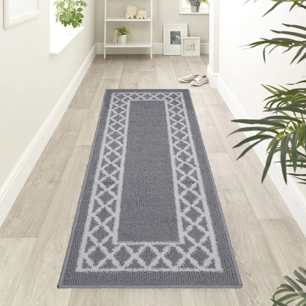 Marina Decoration Decor Non-Slip Rubber Back Runner Carpet Floor Area Rug Indoor Accent Decorative Mat. Moroccan Trellis Design