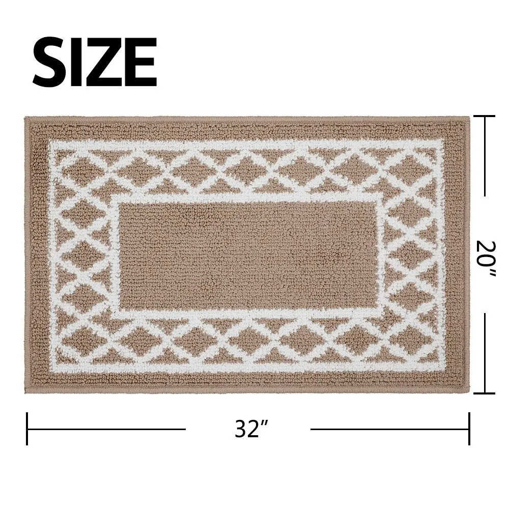 Marina Decoration Decor Non-Slip Rubber Back Runner Carpet Floor Area Rug Indoor Accent Decorative Mat. Moroccan Trellis Design