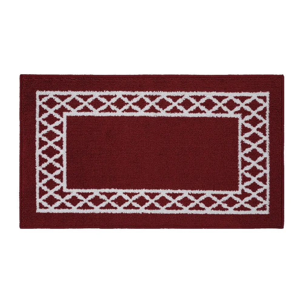Marina Decoration Decor Non-Slip Rubber Back Runner Carpet Floor Area Rug Indoor Accent Decorative Mat. Moroccan Trellis Design
