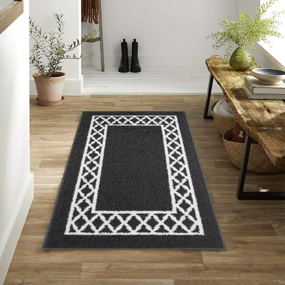 Marina Decoration Decor Non-Slip Rubber Back Runner Carpet Floor Area Rug Indoor Accent Decorative Mat. Moroccan Trellis Design