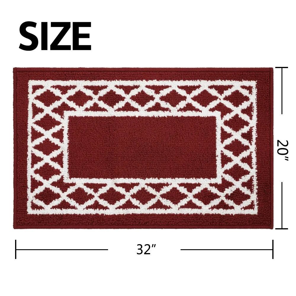 Marina Decoration Decor Non-Slip Rubber Back Runner Carpet Floor Area Rug Indoor Accent Decorative Mat. Moroccan Trellis Design