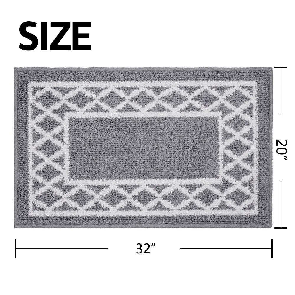 Marina Decoration Decor Non-Slip Rubber Back Runner Carpet Floor Area Rug Indoor Accent Decorative Mat. Moroccan Trellis Design