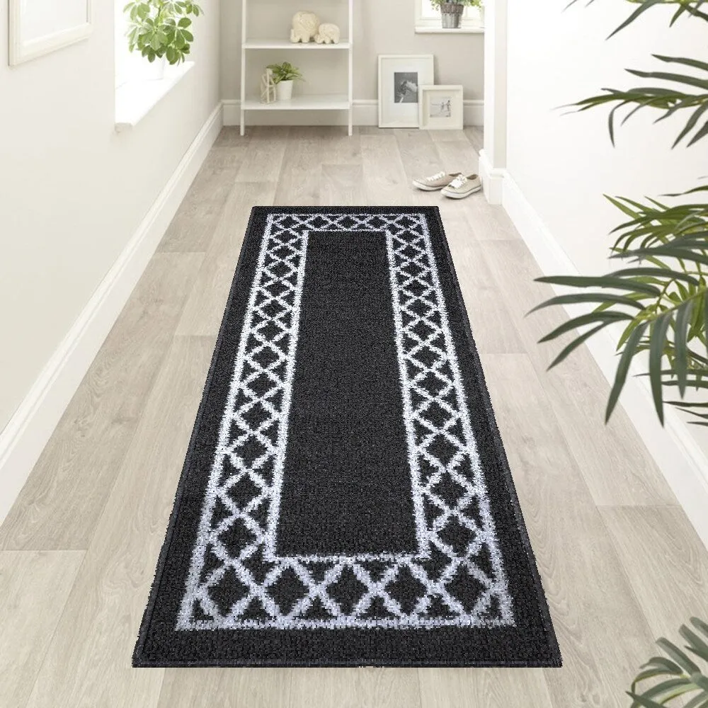 Marina Decoration Decor Non-Slip Rubber Back Runner Carpet Floor Area Rug Indoor Accent Decorative Mat. Moroccan Trellis Design